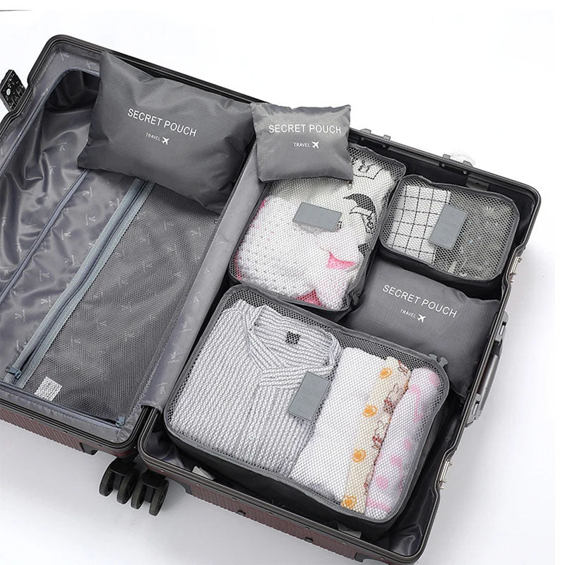 6 Pcs Travel Packing Cubes – Luggage Organizer Bags for Clothes & Suitcase