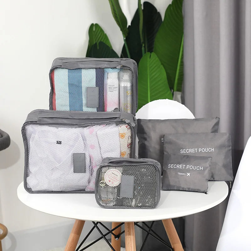 6 Pcs Travel Packing Cubes – Luggage Organizer Bags for Clothes & Suitcase