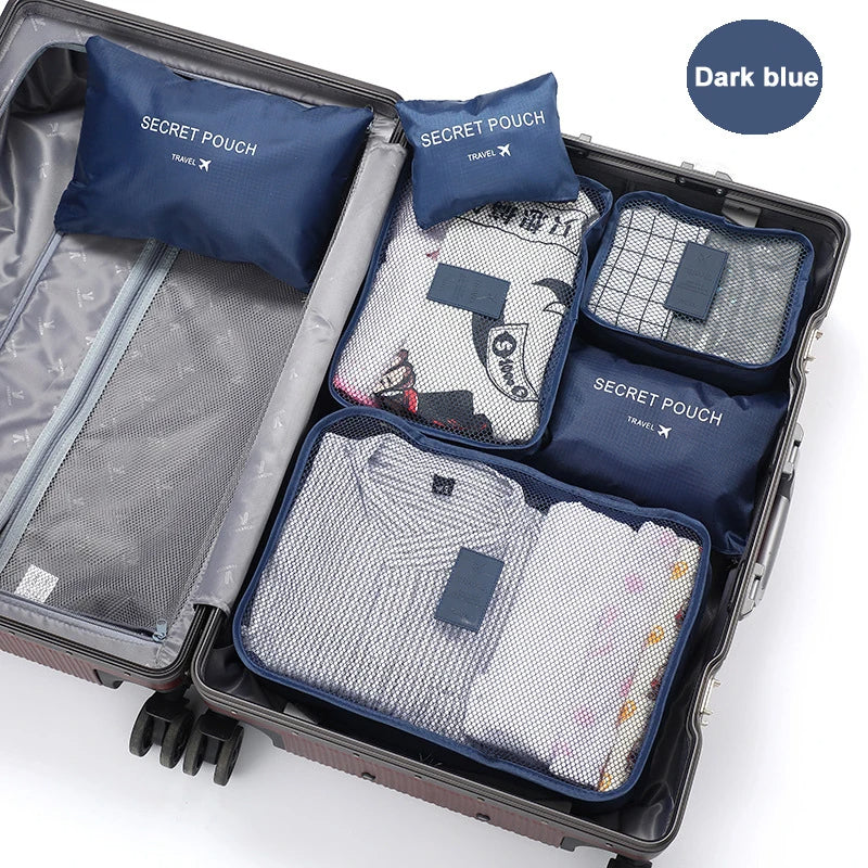 6 Pcs Travel Packing Cubes – Luggage Organizer Bags for Clothes & Suitcase