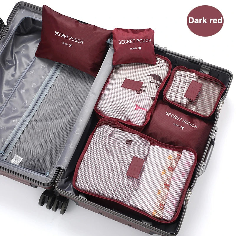 6 Pcs Travel Packing Cubes – Luggage Organizer Bags for Clothes & Suitcase