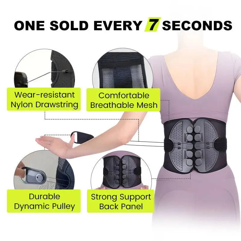 Lower Back Support Belt – Adjustable Compression Brace for Men & Women
