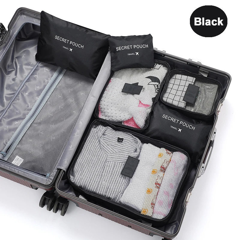 6 Pcs Travel Packing Cubes – Luggage Organizer Bags for Clothes & Suitcase
