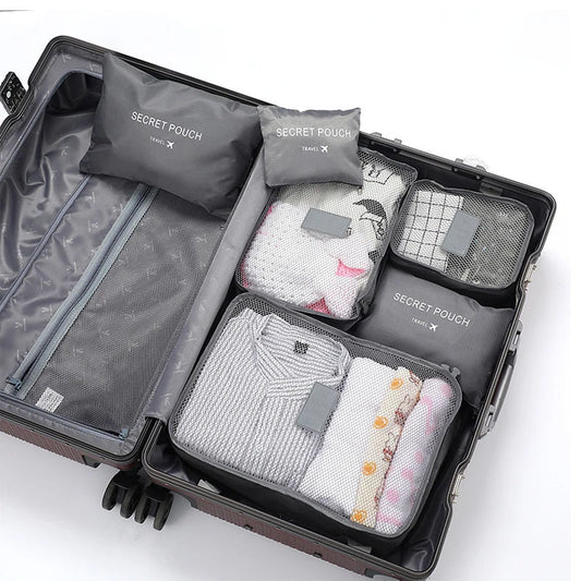 6 Pcs Travel Packing Cubes – Luggage Organizer Bags for Clothes & Suitcase