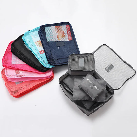 6 Pcs Travel Packing Cubes – Luggage Organizer Bags for Clothes & Suitcase